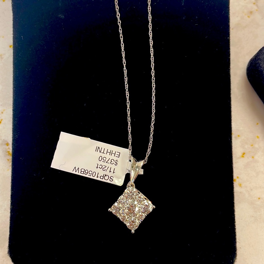 Diamond necklace, white gold. New. Price way below cost, amazing deal!!! - Picture 4 of 8